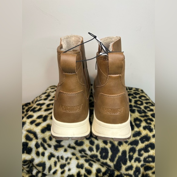 Khombu Boots Womens Size 6 Brown Sienna Faux Fur Lined All Weather Zip Ankle - Picture 2 of 8